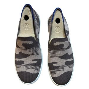 Rothys taupe camo slip on sneakers